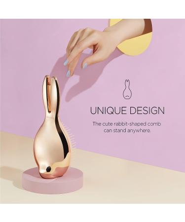 Mellotory Tangle Rabbit Brush - Rose Gold Hard Bristles | Detangler Hair Brush for Men, Women & Kids | Scalp Massager | Wet & Dry Hair - Buy Online on GoSupps.com