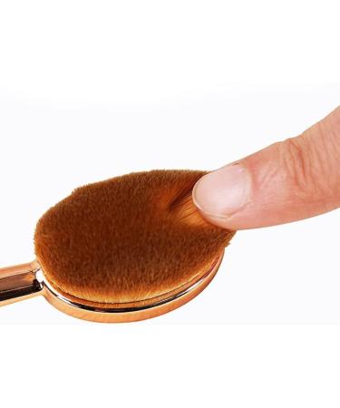 Mjuhnhh Oval Toothbrush Make-Up Brush - Rose Gold Foundation Powder Blush & Concealer Blender - Buy Online on GoSupps.com