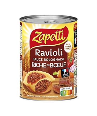 ZAPETTI - Ravioli Bolognese Sauce Rich in Beef 400G - Pack of 4 - free delivery