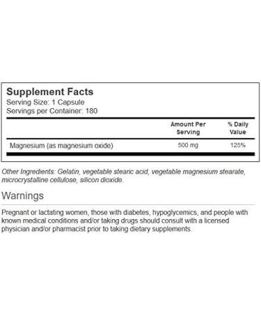 Vitacost Magnesium 500mg 180 Capsules - High-Quality Supplement - Buy Online on GoSupps.com