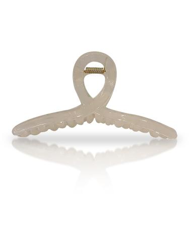 Off-White Large Jelly Hair Claw Clips for Women - Recycled Plastic Matte Butterfly Clip Hair Accessory - Buy Online on GoSupps.com