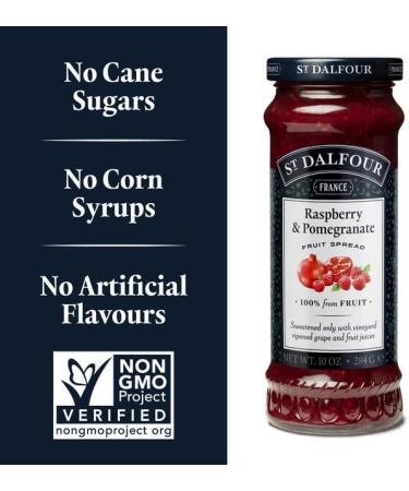 St Dalfour Delicious Fruit Raspberry & Pomegranate Jam (6 Bottles) - Buy Online on GoSupps.com