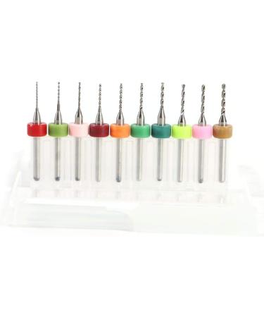 Mini Micro Drill Bit Set - 10pcs 0.6-1.5mm Carbide Bits for CNC & PCB | International Shipping Available - Buy Online on GoSupps.com