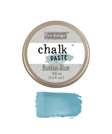 Redesign Chalk Paste 3.4 Fl. Oz. (100Ml)-Buxton Blue Paint Ink for Fabric Wood Silk Screen Stencils Screen Print,Home Decor,Wood,T-Shirt Printing Memorial's Day Decorations,Mother Gifts