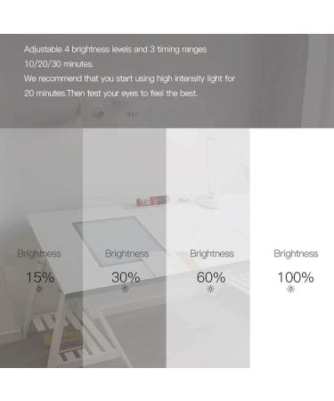 ONOTEC Light Therapy Lamp UV-Free 10000 Lux LED Bright White Therapy Light Touch Control with 4 Adjustable Brightness Levels for Home/Office/Travelling - Buy Online on GoSupps.com