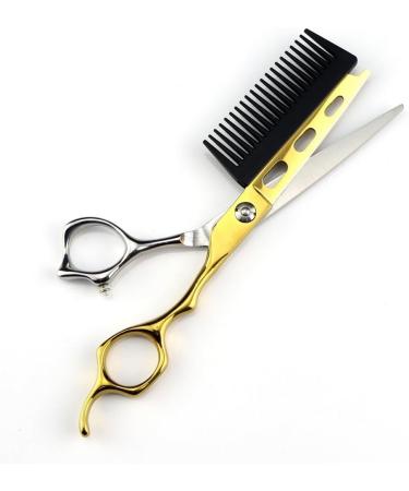 Hair Cutting Scissors 6 Inch Professional JP440c Steel Gold 2 in 1 Hair Scissors with Comb Haircut Barber Hair Cutting Shears Hairdressing Scissors - Buy Online on GoSupps.com