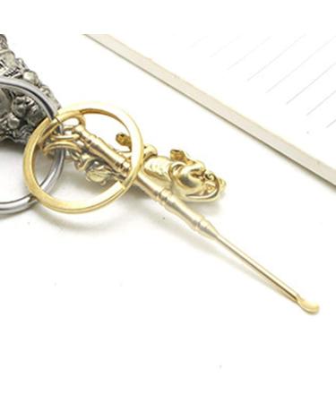 Handmade Brass Ear Wax Removal Spoon - Ear Pick Cleaner Tool & Keychain Pendant for Safe Ear Cleaning - Buy Online on GoSupps.com