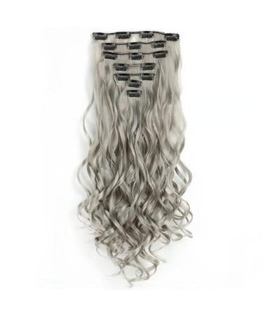QDPJ hair part hair extension like real hair clip in extension smooth hair extension synthetic hair parts women full head set thick curly corrugated synthetic hair extensions (0906)