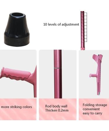 Safety Crutches Forearm Crutches Aluminum Canes Telescoping Folding Half Sleeves Elbows Walking Sticks 10 Height Adjustable Walking Canes Comfortable Independence Pink 2pcs - Buy Online on GoSupps.com