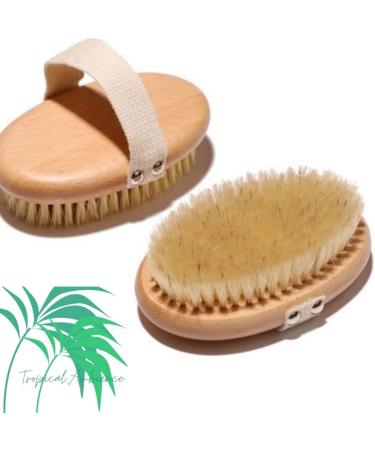 Tropical Ambience Body Brush | 100% Natural Vegan Agave Sisal Bristles | Exfoliate Dead Skin, Detox, Stimulate Circulation - Buy Online on GoSupps.com