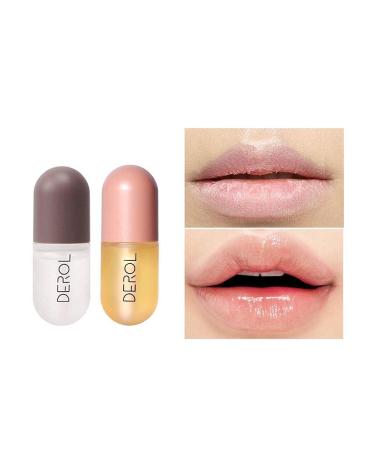2 Pieces Lip Plumper & Serum - Day & Night Moisturizing Lip Gloss for Fuller Softer Lips - Hydrating Lip Enhancer with Plant Extracts - Buy Online on GoSupps.com