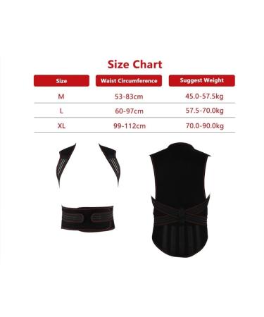 Magnets Therapy Lumbar Back Brace Posture Corrector Self-Heating Shoulder Waist Support Heated Vest With 108pcs Magnets Release Heat Relief Pain For Women Men (Color : Black Size : M) lofty ambition Black L - Buy Online on GoSupps.com