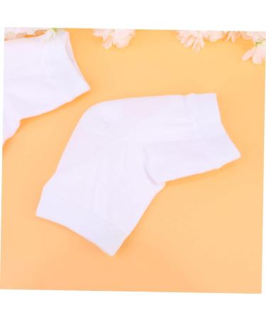 minkissy Socks Pairs Heel Socks Heel Sleeves Protectors Gel Heel Sleeves feet Repair Socks Heel Protector Socks feet Cracked Socks Gel Foot Socks Ankle Socks White Anti-Crack and wo Men - Buy Online on GoSupps.com