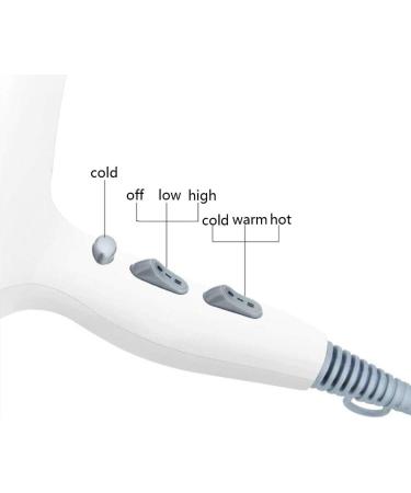 2200W Professional Hair Dryer Powerful AC Motor Salon Ionic Hairdryer 2 Speed 3 Heat Cool Shot Setting Blow Dryer with Nozzle Conditioning to Protect Hair and Increase Shine for Home and Salon Small - Buy Online on GoSupps.com