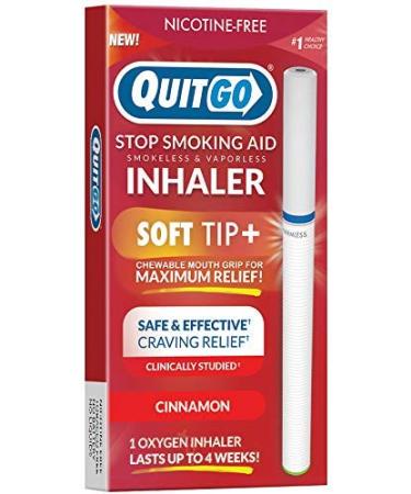 Quit Smoking Aid Oxygen Inhaler + Soft Tip Chewable Filter to Help Curb Cravings, Nicotine Free Non-Addictive Stop Smoking Support & Oral Fixation Relief (1 Pack, Cinnamon)