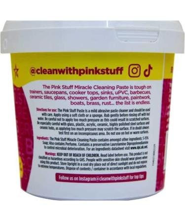 Pink Stuff Multipurpose Cleaning Paste- New Bigger Tub 850 G -Non-hazardous Household Cleaner with 1 Pack of Elbow Grease Power Cloth Pink Stuff Paste + Pack Power Cloth - Buy Online on GoSupps.com