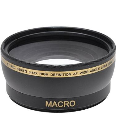 58mm Wide Angle Lens Kit for Canon VIXIA HF S10 S100, Canon VIXIA HF S20, HF S200, HF S21, HF S30 Camcorders Includes: 0.43x Wide Angle (with Macro) High Definition Lens, Bonus Lens Cap Keeper