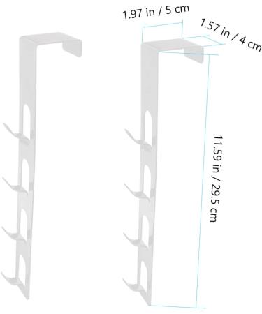 Baluue Towel Holder 2pcs Door Hook Wall Coat Hanger Christmas Wreath Metal Clothes Rack Hooks for Hats Door Hangers for Clothes Hanger 29.5X5CM White - Buy Online on GoSupps.com
