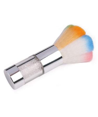 Colorful Acrylic Nail Brush Cleaner - Dust Removal Tool for Nail Art - Silver Makeup Brush - Buy Online on GoSupps.com
