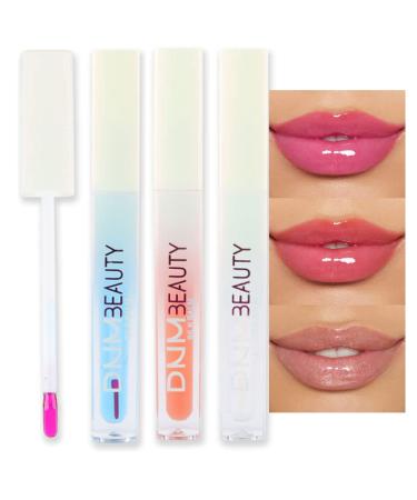 evpct 3Pcs Clear Color Changing PH Tinted Lip Gloss Sets for Women Girls 10-12 Pink Mood Lip Oil Gloss Balm Tint Stain Glaze Pack Hydrating Moisturizer Lipstick Magic labiales magicos 0.14fl.oz*3 0.42 Fl Oz (Pack of 1) 3Pcs-Set08