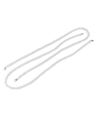 Imitation pearl necklace handbag chain accessories elegant appearance fashionable simple for bag for mobile phone (1.2 m)