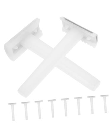 Doitool 10 Stk pubic cutter eyebrow cutter Face hair former dermaplane razor on the face mini-bikini trimmer epilator plastic disposable white leather knife man