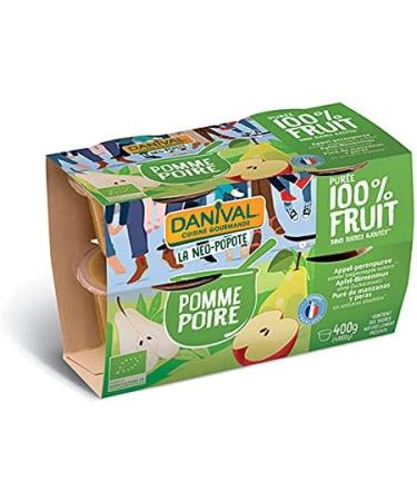 Danival - Organic Apple Pear Puree 4 x 100g - unit - Buy Online on GoSupps.com