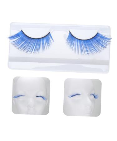 Didiseaon Fake Eyelashes 2 Pairs blue long eyelashes Party Eyelashes False Eyelashes Extension Reusable Eyes Lashes adhesive eyelash Cosmetic eyelashes Dramatic Eyelashes makeup 3d make up
