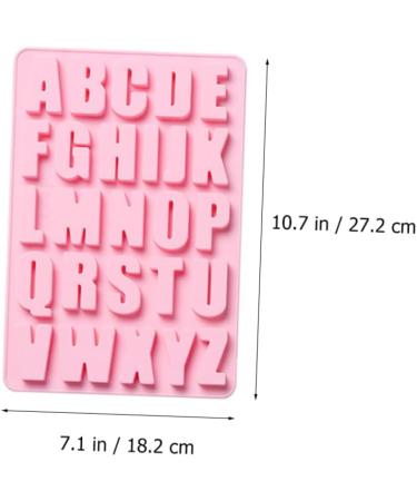 Ciieeo 2 Pcs 26 Alphabet Silicone Mold Ice Cube Decor Candle Molds Letter Fondant Silicone Molds for Soap Silicone Fondant Molds Silicone Baking Mold Chocolate Mold Alphabet Dessert Mold Pinkx2pcs 27.2X18.2X1.3CMx2pcs - Buy Online on GoSupps.com