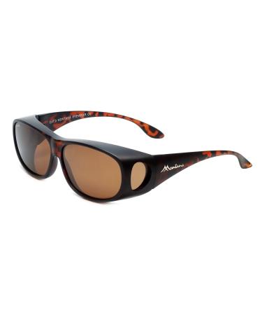 Polarized Montana sunglasses/over glasses including case FO3x Havana