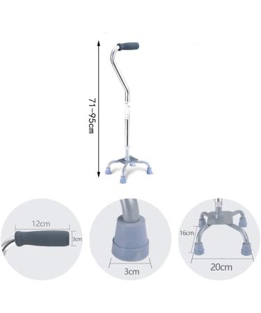 Cane Crutches four-legged Cane walker multi-function thick aluminum alloy anti-skid height ten-speed adjustable crutches (A) Selfless dedication - Buy Online on GoSupps.com