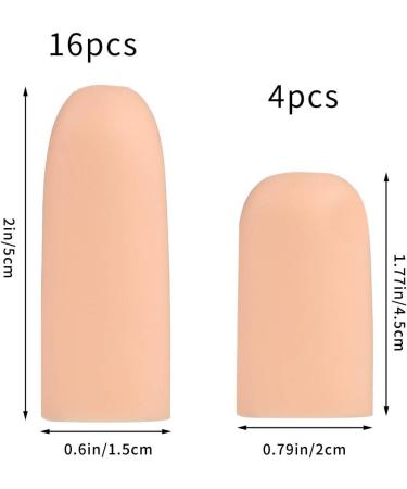 20 Pack Gel Finger Cots Finger Protector Support New Material Finger Gloves Finger Cots to Protect Crack Peel Finger and Other Finger Pain - Buy Online on GoSupps.com