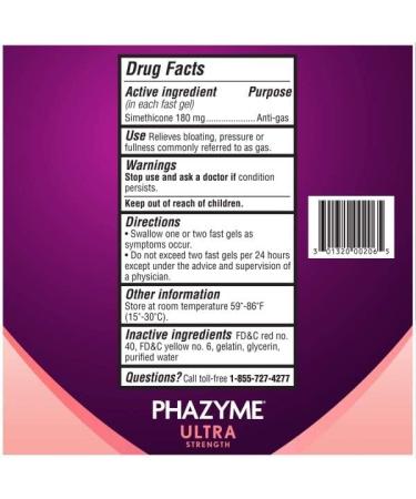 Phazyme Ultra Strength Gas & Bloating Relief Fast Gels - 12 Pack - Buy Online on GoSupps.com