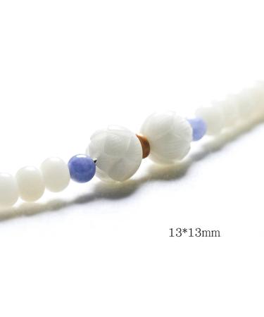 HSYHKDSY Bracelet 1 Piece of White Bodhi 108 Beads Necklace Bracelet Multi-Circle Bracelet White 0.6*0.8cm - Buy Online on GoSupps.com