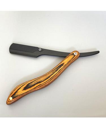 NOLITOY Stainless Steel Folding Razor - Vintage Wooden Barber Shaving & Haircut Supplies for Men - Buy Online on GoSupps.com
