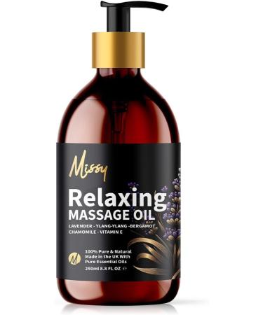 Missy Premium Relaxing Massage Oil Twin Pack (500ml Total) - Indulgent Calming Formula Featuring Lavender Chamomile Ylang Ylang & Bergamot Fortified with Vitamin E Grapeseed Oil Base 2 x 250ml 250 ml (Pack of 2) 2 - Buy Online on GoSupps.com