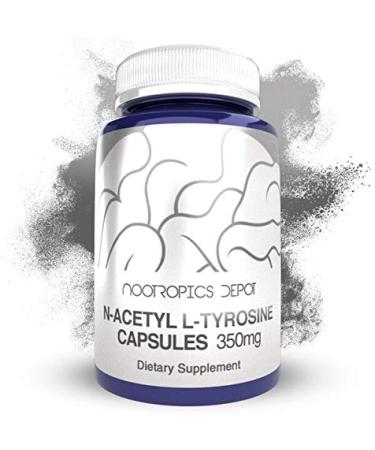 N-Acetyl L-Tyrosine Capsules | 350mg | 240 Count | NALT | Amino Acid Supplement | Natural Nootropic Supplement | Supports Memory, Learning and Focus | Supports Healthy Stress Levels 240 Count (Pack of 1)
