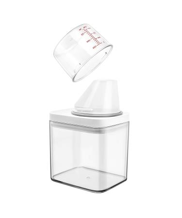 Laundry Detergent Storage Dispenser Liquid 700 ml Washing Powder Storage Box Airtight Detergent Dispenser with Measuring Cup Multifunctional Detergent Box