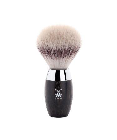 M HLE Kosmo shaving brush - shaving brush made of silvertip fibre - elegant bog oak handle - metal accents - handmade - vegan