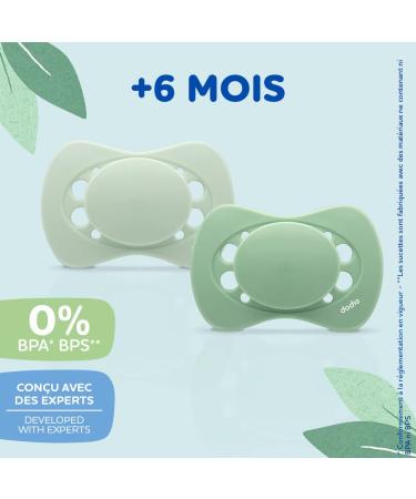 Dodie Anatomical Eco Pacifier for 6 Months - BPA Free Green 2 Pack - International Shipping Available - Buy Online on GoSupps.com