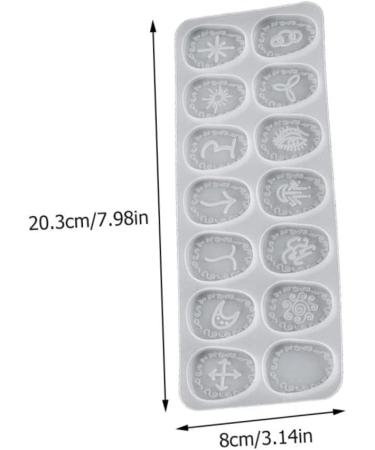 VILLCASE 9 Pcs Rune Pendant Mold Silicone Molds Handmade Mold for Craft Resin Rune Mold Cake Mold Manual - Buy Online on GoSupps.com