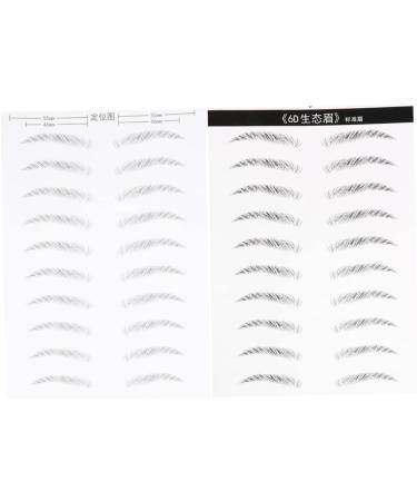 FOMIYES 6 Sheets Pairs Waterproof Stickers Realistic Waterproof Imitation Eyebrows Transfer Stickers Tool 3d - Buy Online on GoSupps.com