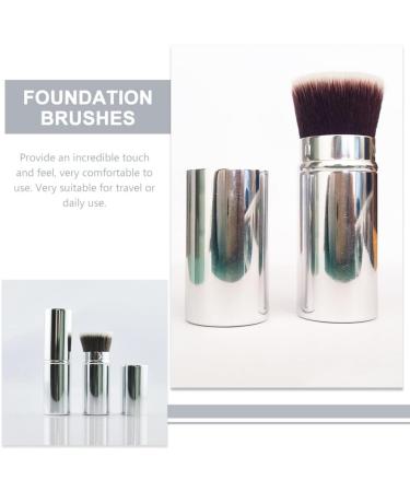 FOMIYES Retractable Makeup with Cover Powder Foundation Brush Powder Brush Foundation Retractable Brush Cosmetic Applicator Makeup Supplies Artificial Fiber Telescopic - Buy Online on GoSupps.com