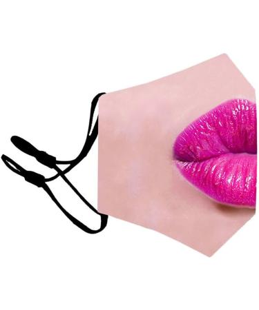 Riou Women's Face Mask with Lip Motif | Washable Reusable Breathable & Dustproof Protection - Buy Online on GoSupps.com