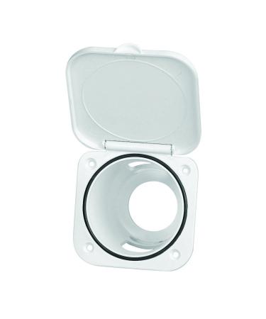 Nuova Rade Case for Shower Head, Square, with Lid, 3.75" x 3.75", White