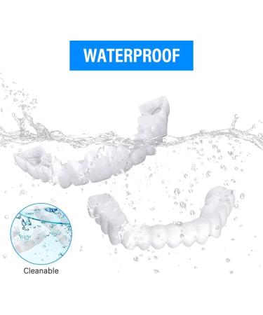 Flipped Warm Dentures | 2 Pairs of Plug-In Veneers for Top & Bottom | Artificial Teeth for Men & Women | Lightweight Braces & Cosmetic Solutions - Buy Online on GoSupps.com