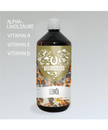 TIERLIEBHABER Flaxseed oil for horses - 1L of premium cold-pressed linseed oil - flaxseed oil for horses with lots of omega-3 fatty acids - natural horse care for - Buy Online on GoSupps.com