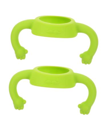 Abaodam 2 Pcs Bottle Handle Milk Bottle Holder Soft Feeding Bottles Handles Silicone Feeding Bottles Handle Feeding Bottles Handle for Silica Gel Wide Mouth Soft Handle 14.00X5.00X5.00CM Light Green