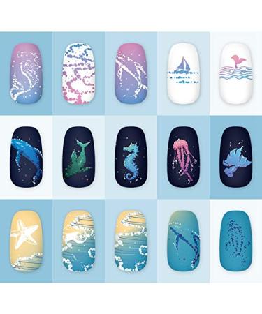 KADS Ocean Seahorse Nail Stamping Plate - Shell & Starfish Template for Nail Art - OC010 - Buy Online on GoSupps.com