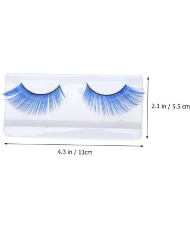 Didiseaon Fake Eyelashes 2 Pairs blue long eyelashes Party Eyelashes False Eyelashes Extension Reusable Eyes Lashes adhesive eyelash Cosmetic eyelashes Dramatic Eyelashes makeup 3d make up - Buy Online on GoSupps.com